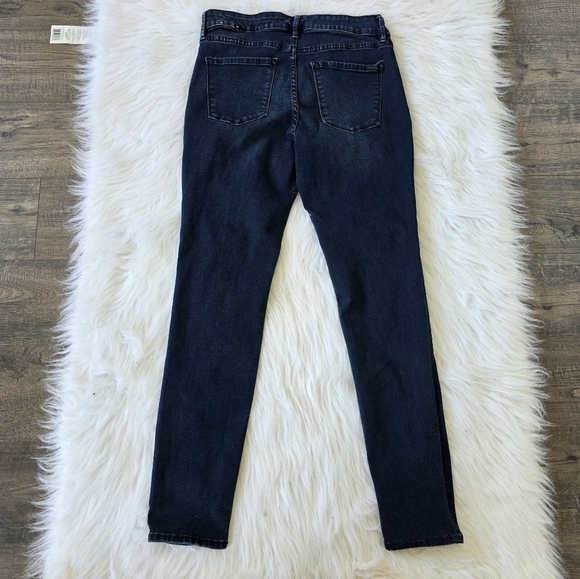 White House Black Market Sequin Distressed Blue Skinny Jeans Size 6 - Picture 3 of 5